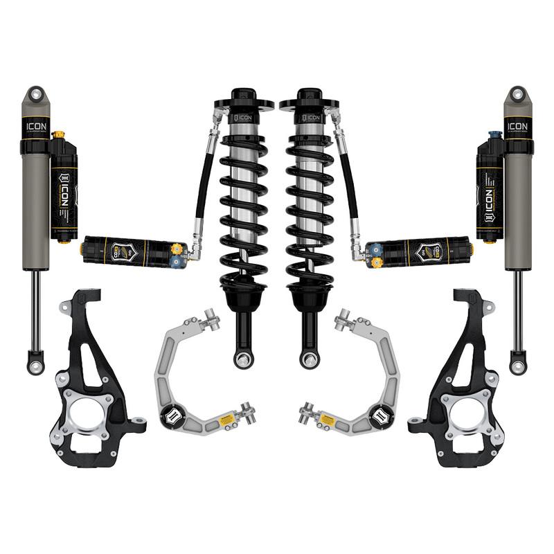 ICON 2021-2024 Ford F-150 4WD, 3.5-4.5" Lift, Stage 4 Suspension System, Billet, CDXS